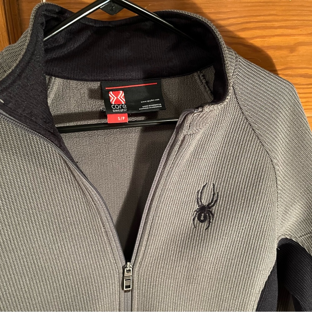 Spyder Core Sweater in Gray and Black Size S